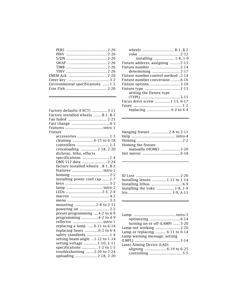 High End Systems Technobeam User Manual | Page 171 / 173