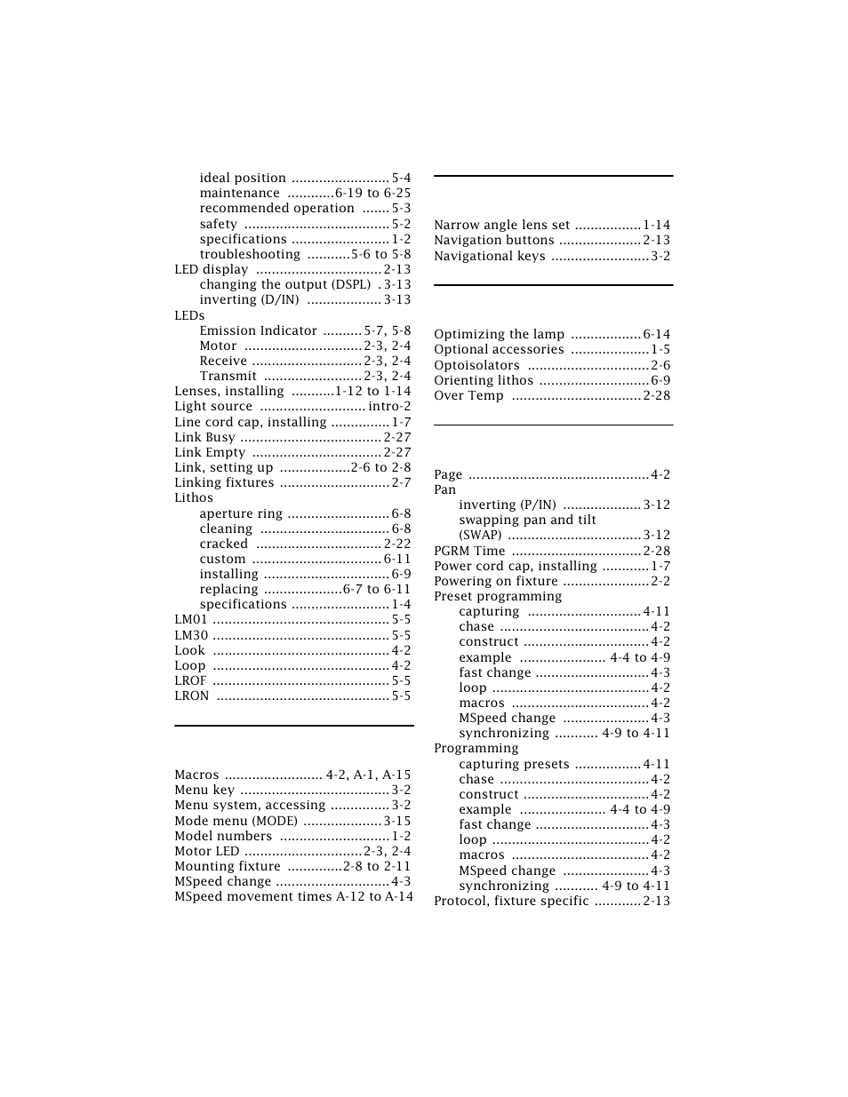 High End Systems Technobeam User Manual | Page 172 / 173