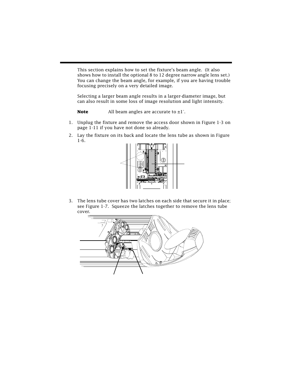 Setting the beam angle, Setting the beam angle -12 | High End Systems Technobeam User Manual | Page 39 / 173
