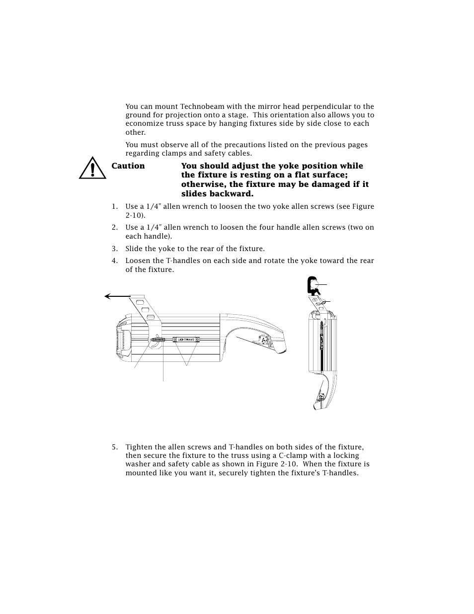 Hanging the fixture straight down | High End Systems Technobeam User Manual | Page 53 / 173