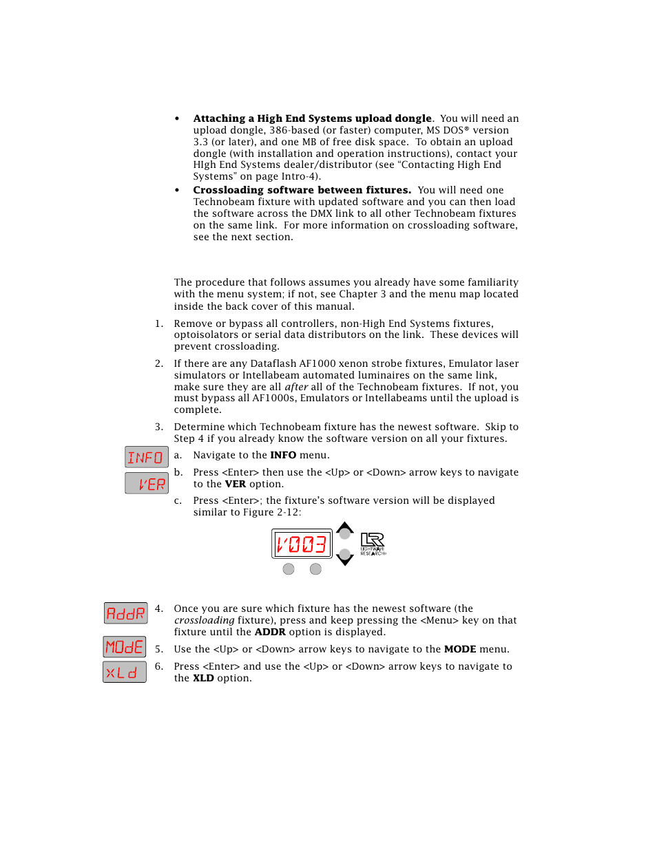 Crossloading software | High End Systems Technobeam User Manual | Page 60 / 173
