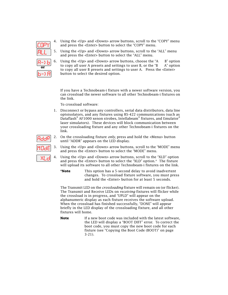 Crossloading fixture software (xld) | High End Systems Technobeam User Manual | Page 88 / 173