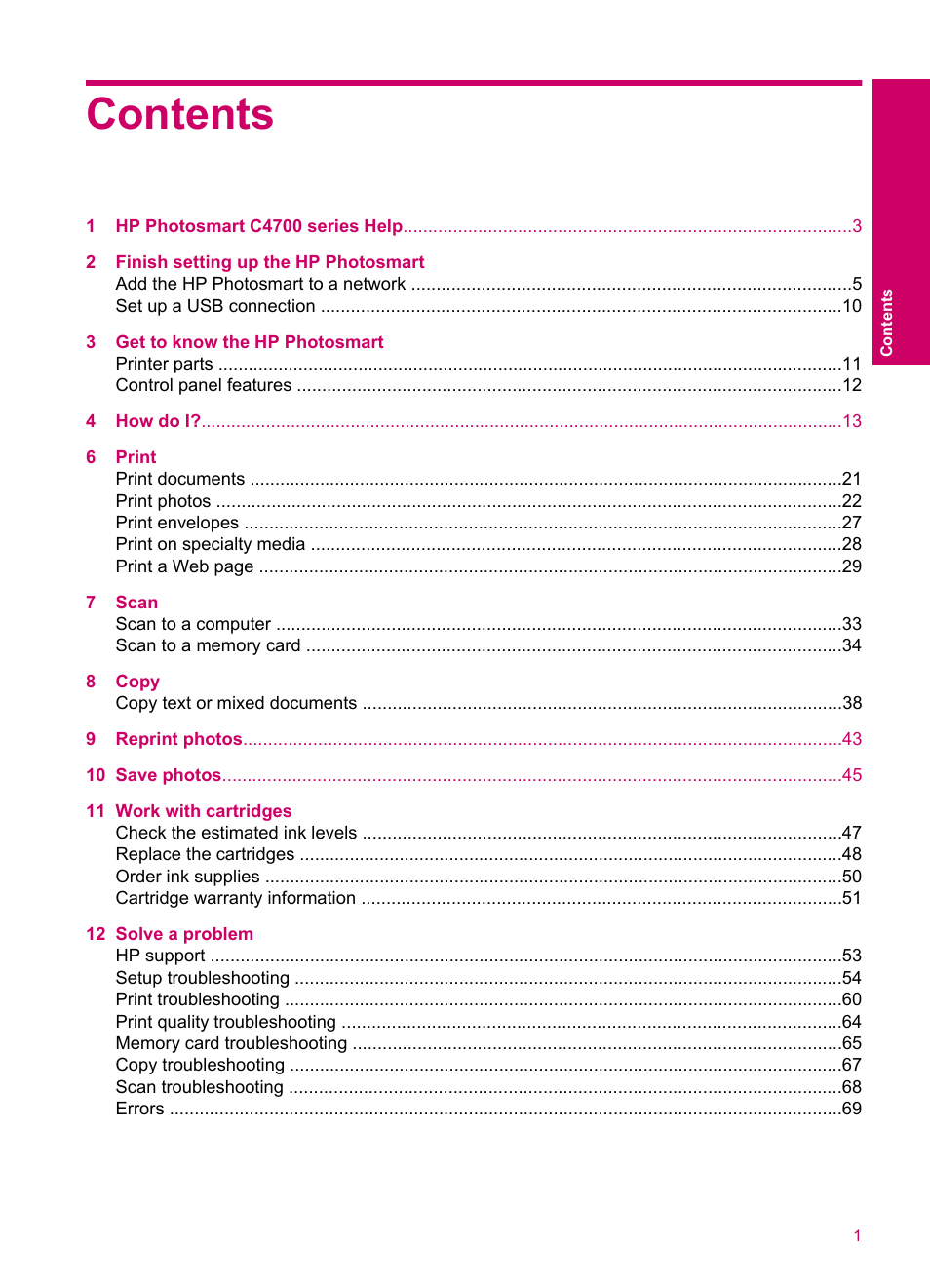 HP Photosmart C4780 User Manual | Page 3 / 120