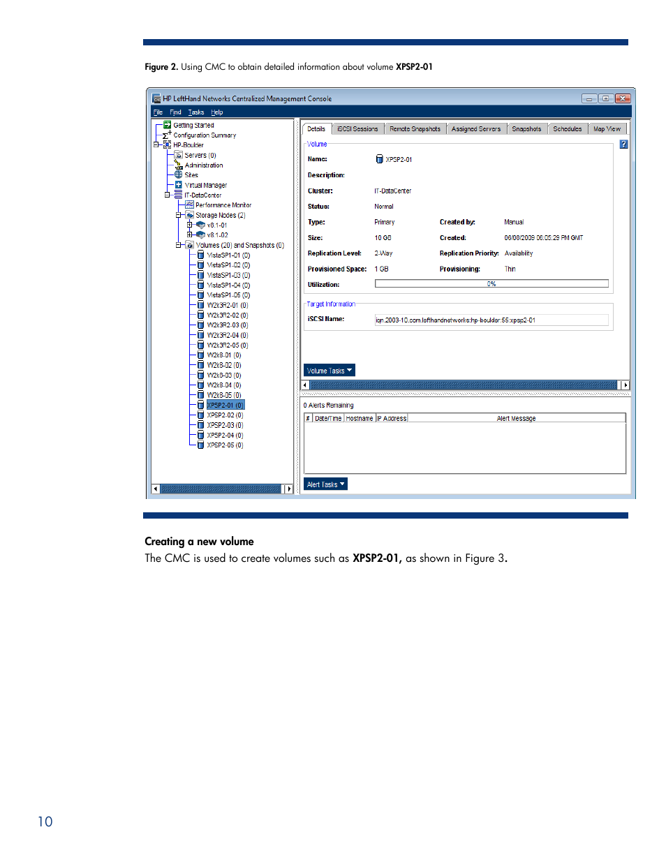 Creating a new volume | HPP Enterprises P4000 SAN User Manual | Page 10 / 63