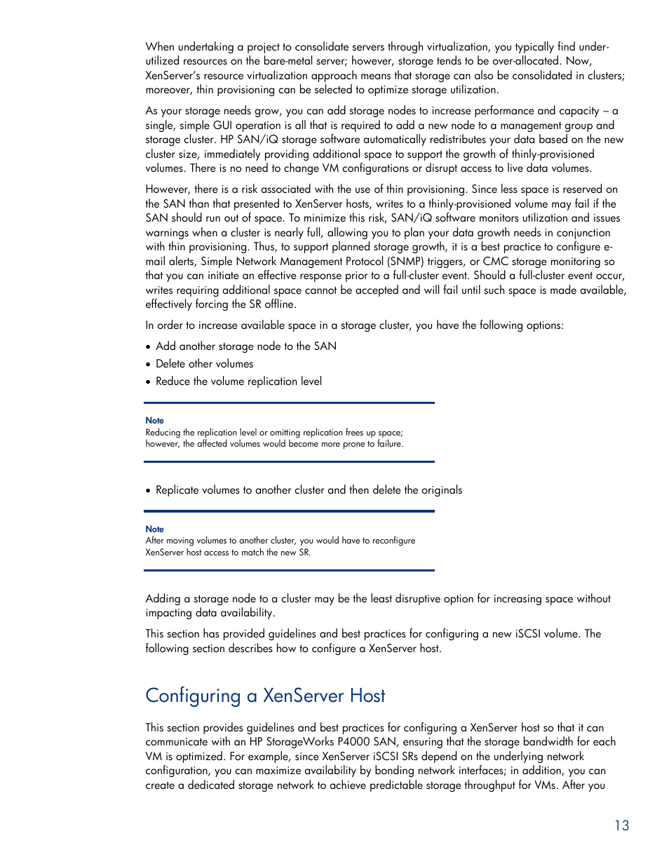 Configuring a xenserver host | HPP Enterprises P4000 SAN User Manual | Page 13 / 63