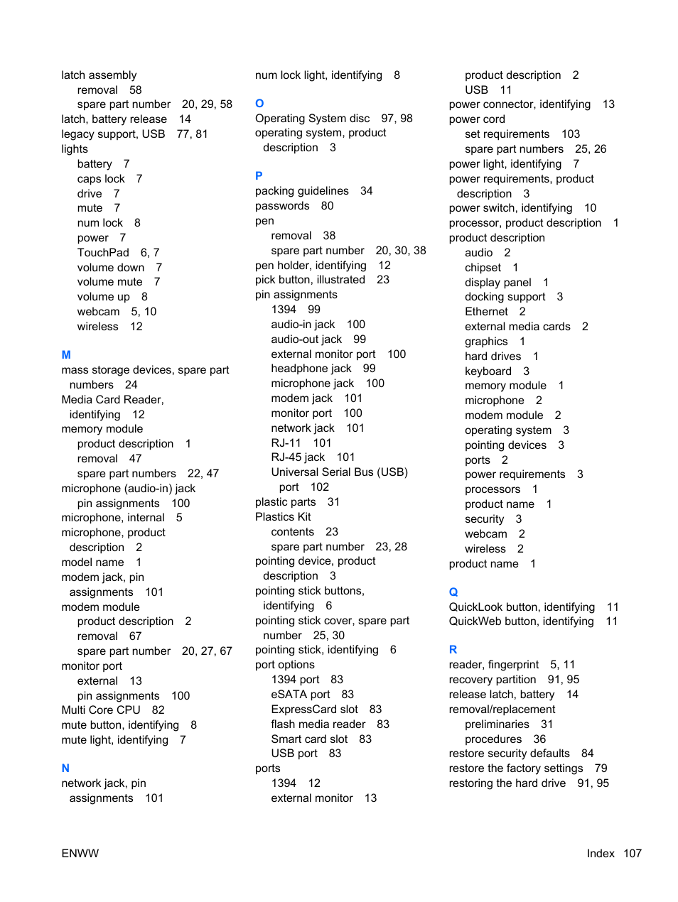 HPP Enterprises 2740P User Manual | Page 115 / 117