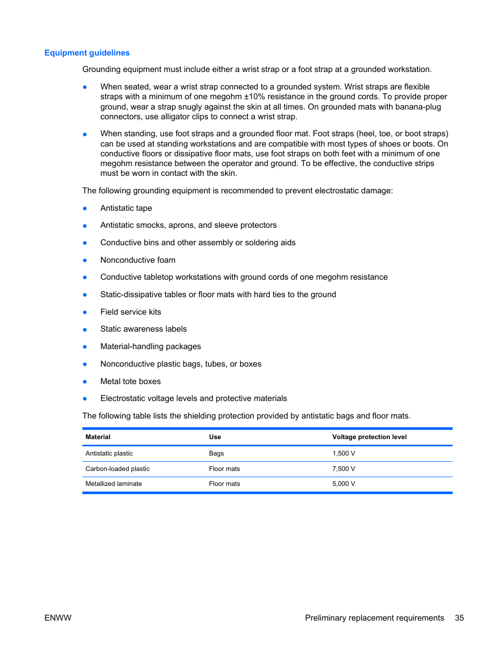 Equipment guidelines | HPP Enterprises 2740P User Manual | Page 43 / 117