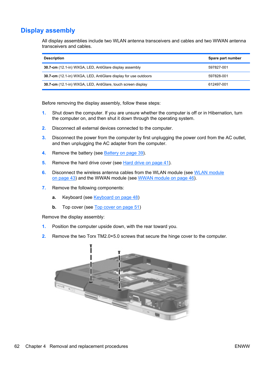 Display assembly | HPP Enterprises 2740P User Manual | Page 70 / 117