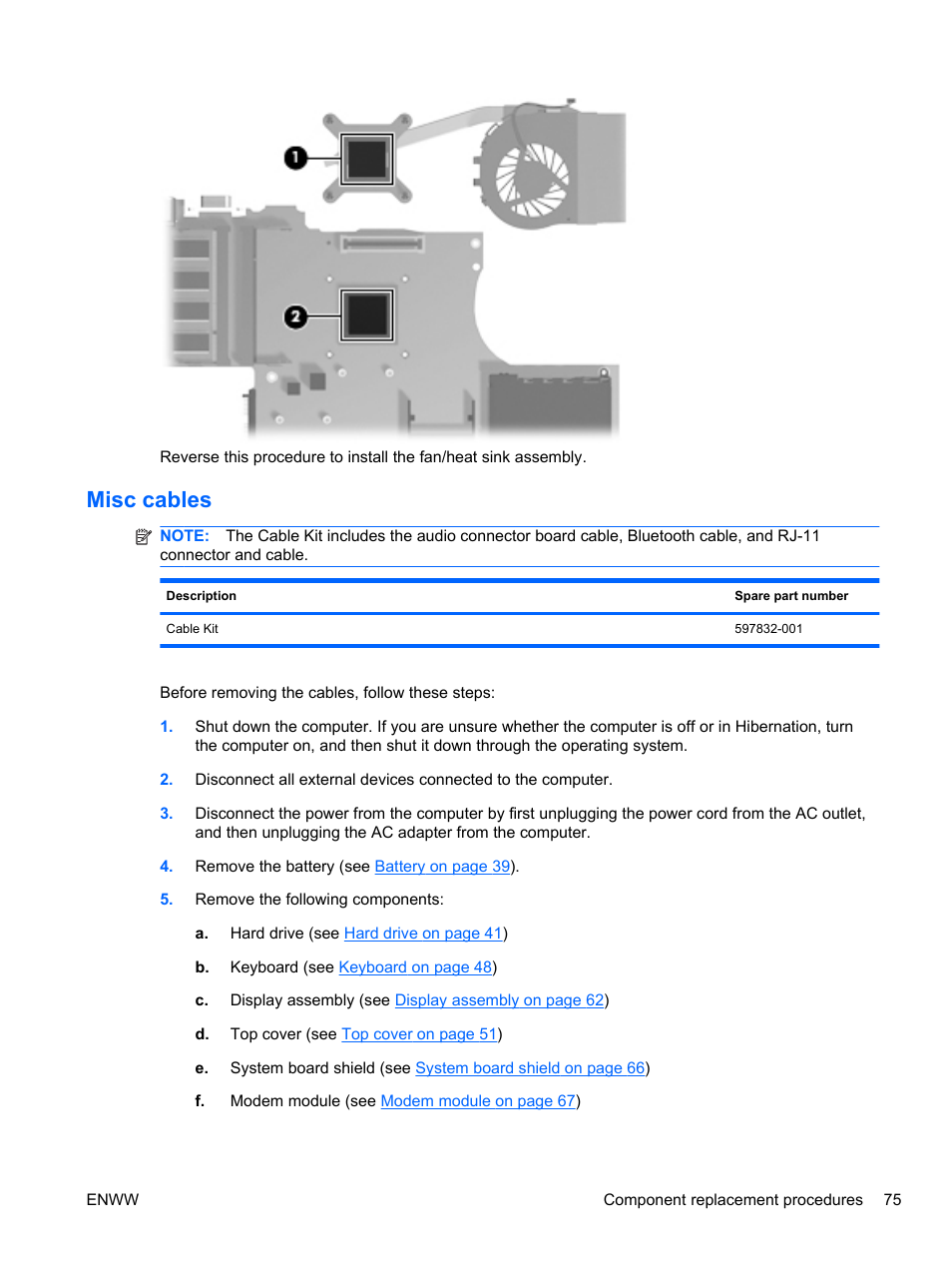 Misc cables | HPP Enterprises 2740P User Manual | Page 83 / 117