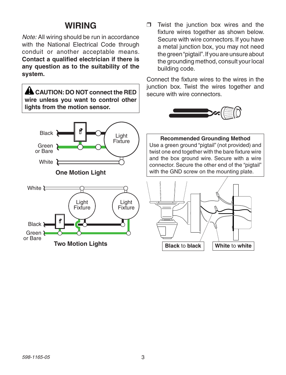 Wiring | Heath Zenith PF-4160-AB User Manual | Page 3 / 24