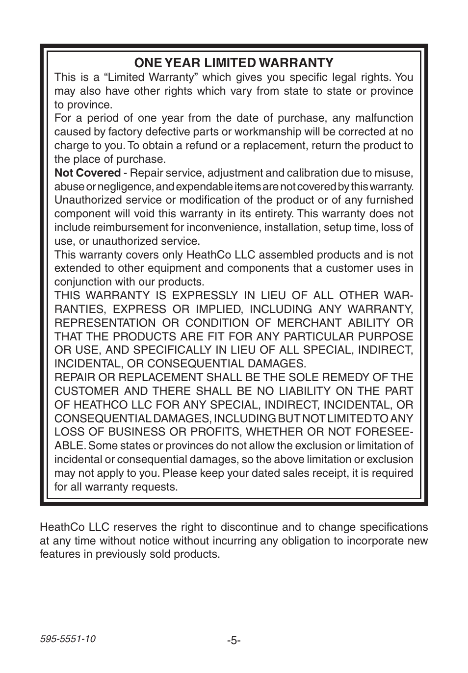 Heath Zenith Wireless Chime 595-5551-10 User Manual | Page 5 / 16