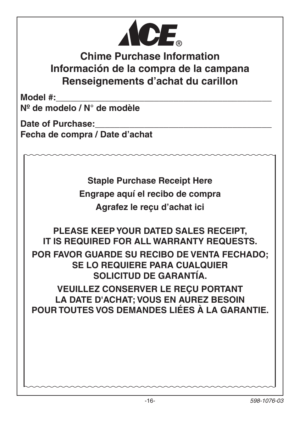 Heath Zenith 3106978 (AC-6196) User Manual | Page 16 / 16