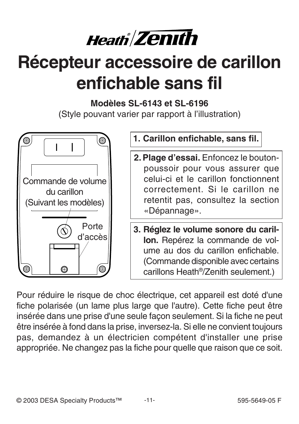 Heath Zenith SL-6143 User Manual | Page 11 / 16