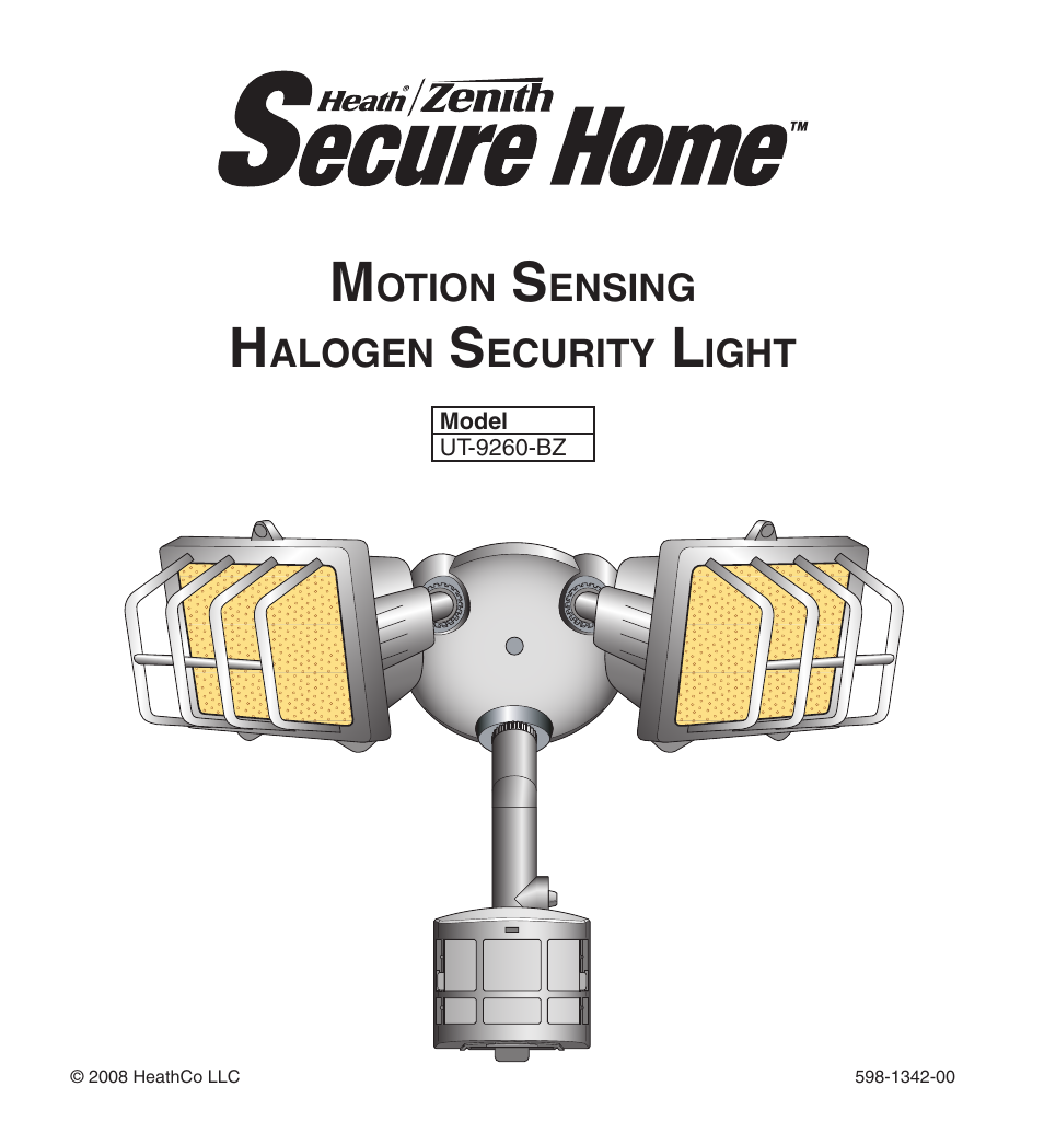 Heath Zenith Secure Home UT-9260-BZ User Manual | 42 pages