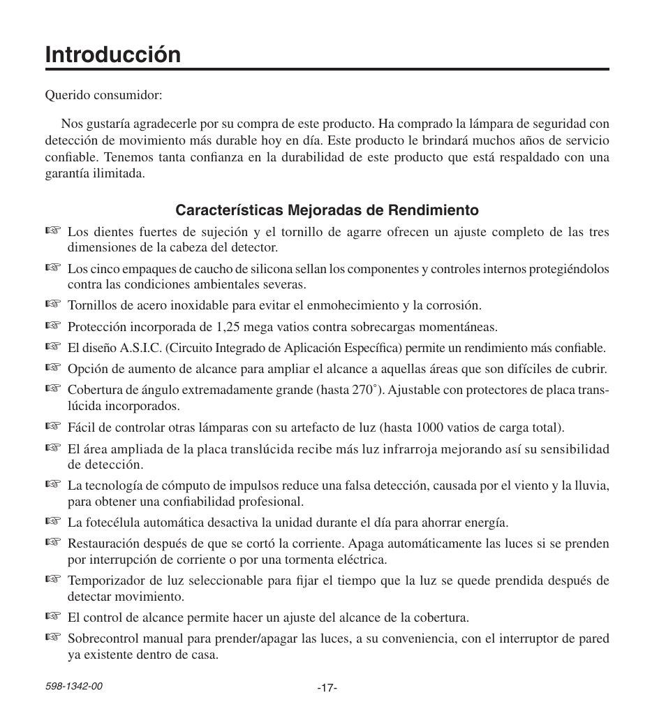 Introducción | Heath Zenith Secure Home UT-9260-BZ User Manual | Page 17 / 42