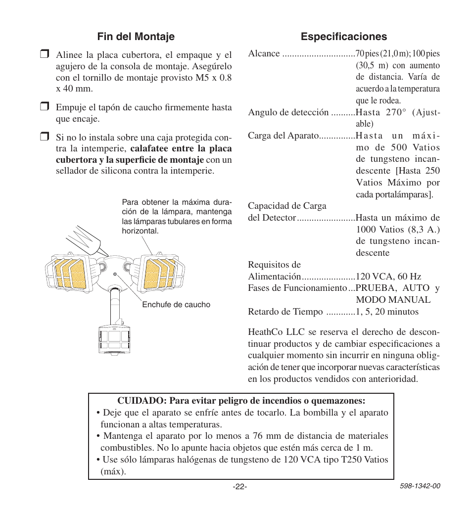 Heath Zenith Secure Home UT-9260-BZ User Manual | Page 22 / 42