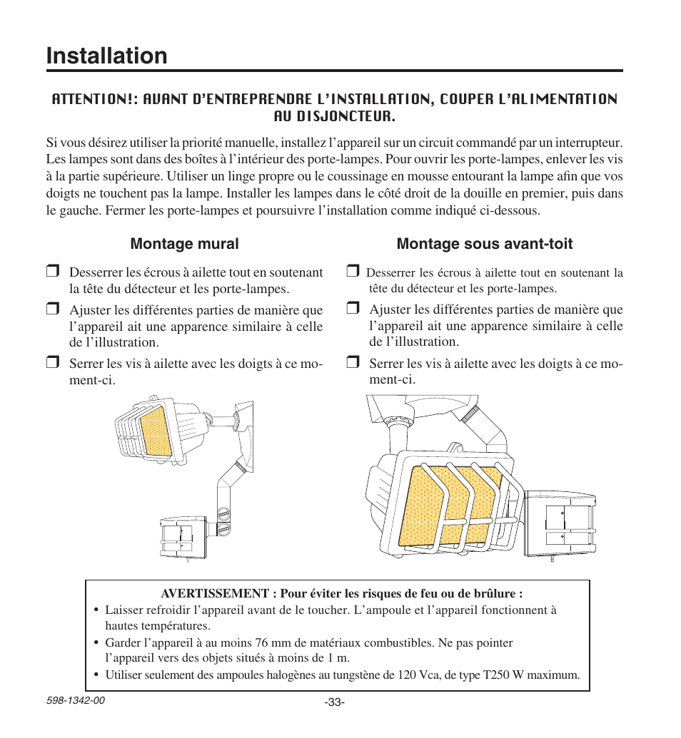 Installation | Heath Zenith Secure Home UT-9260-BZ User Manual | Page 33 / 42