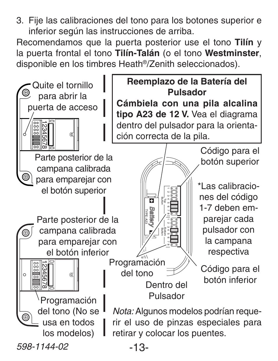 Heath Zenith Wireless Dual Push Button Accessory SL-6200 User Manual | Page 13 / 24
