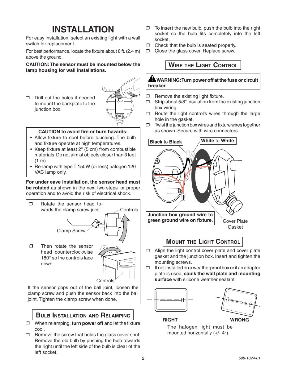 Installation | Heath Zenith BL-5511 User Manual | Page 2 / 12