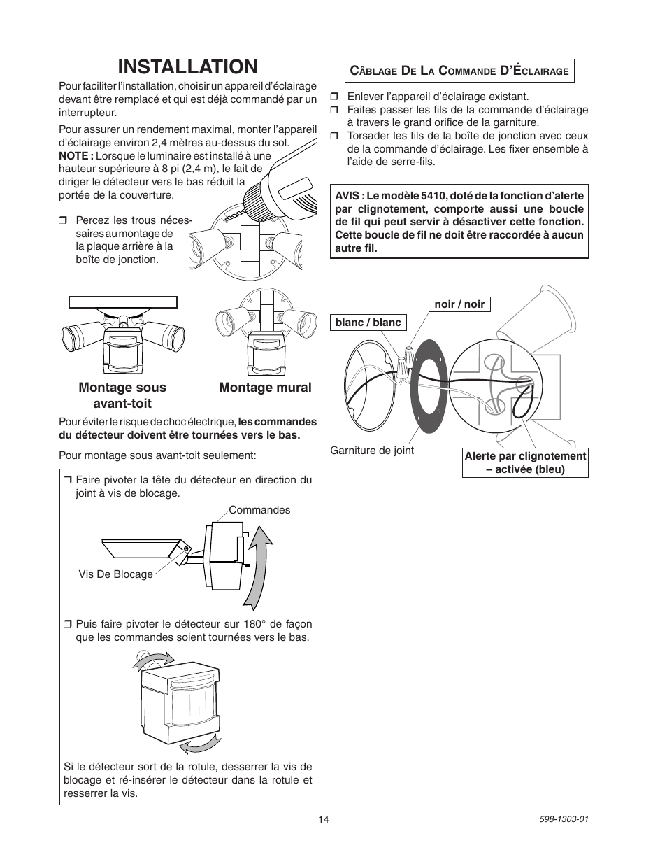 Installation | Heath Zenith Motion Sensor Light Control 5408 / 5410 User Manual | Page 14 / 20