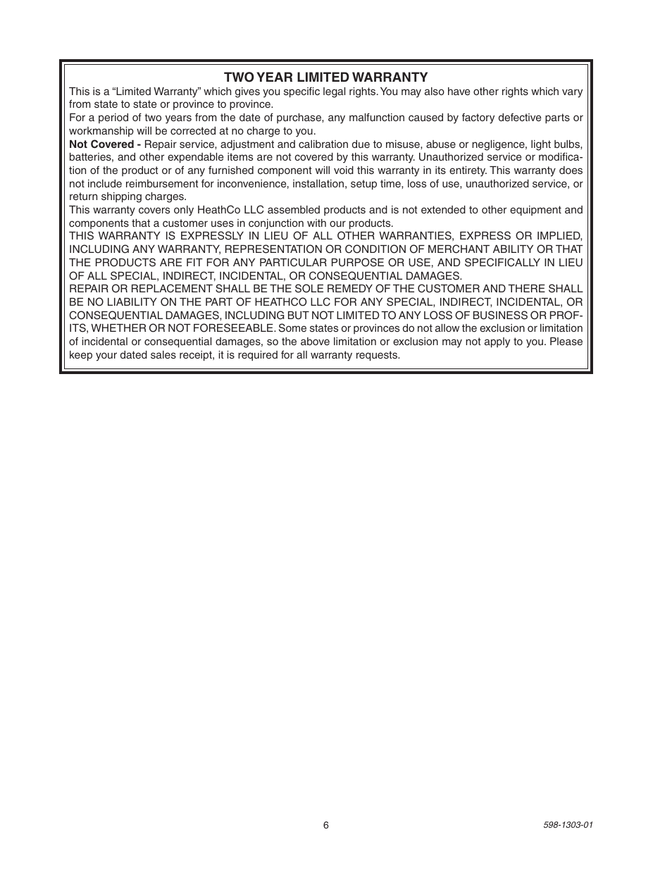 Heath Zenith Motion Sensor Light Control 5408 / 5410 User Manual | Page 6 / 20