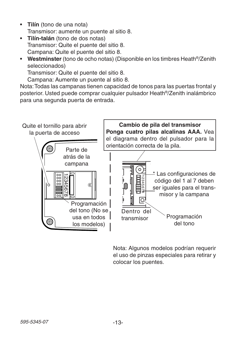 Heath Zenith Chime Extender SL-6157 User Manual | Page 13 / 24