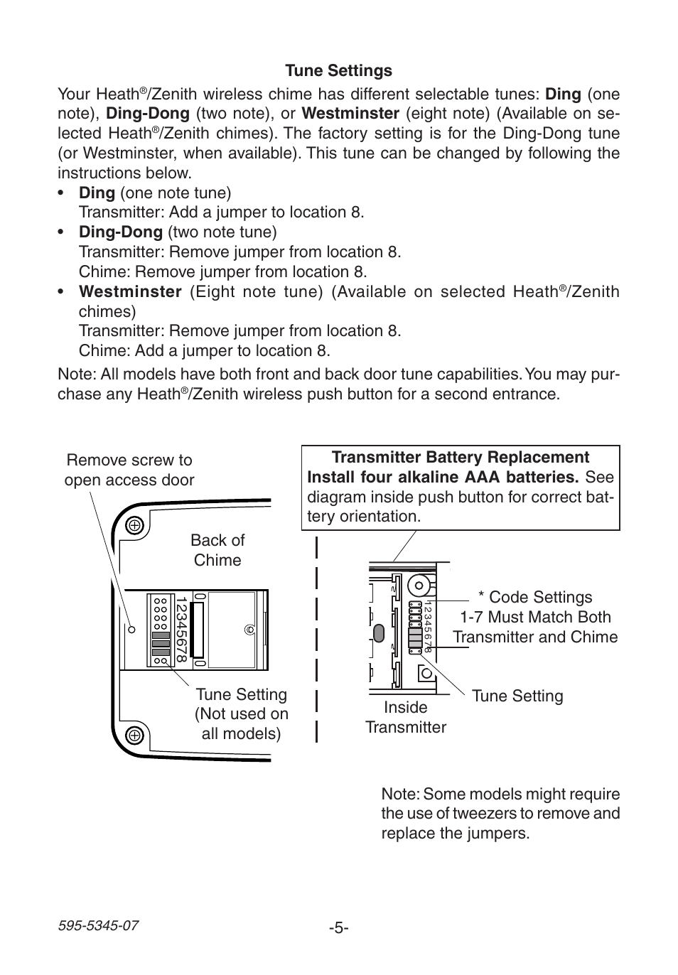Heath Zenith Chime Extender SL-6157 User Manual | Page 5 / 24