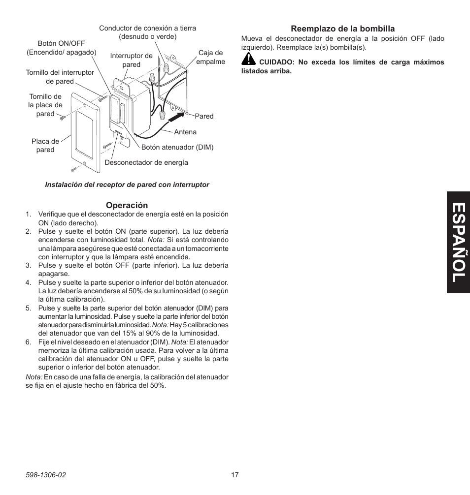 Esp año l | Heath Zenith Lighting Controls 598-1306-02 User Manual | Page 17 / 32