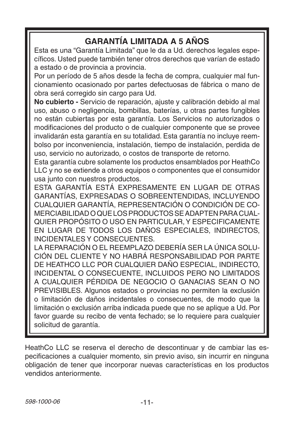 Heath Zenith SL-6250 User Manual | Page 11 / 20