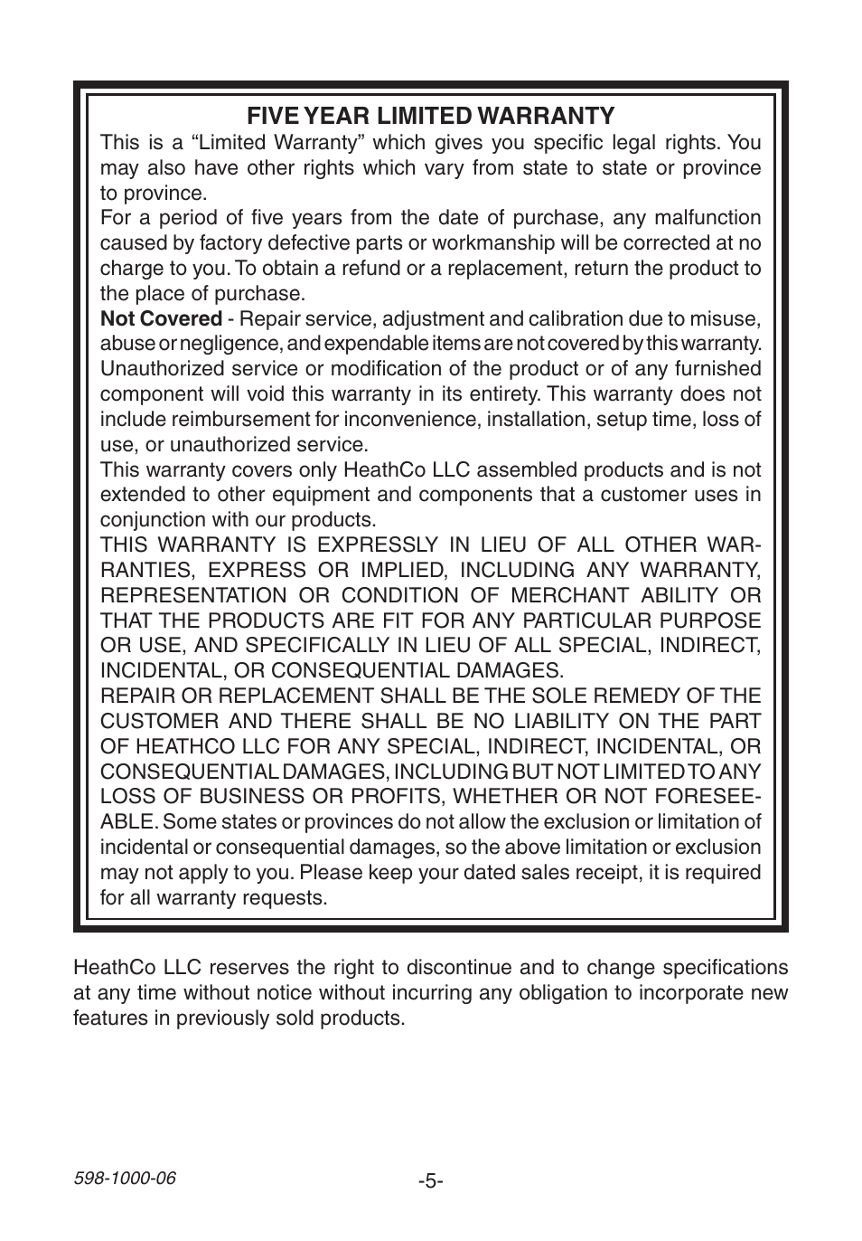Heath Zenith SL-6250 User Manual | Page 5 / 20