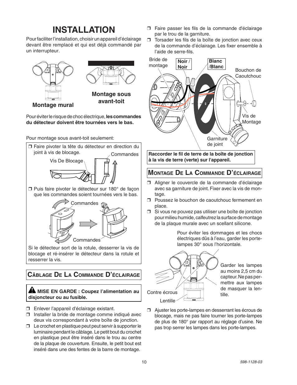 Installation | Heath Zenith SL-5411-WH User Manual | Page 10 / 12