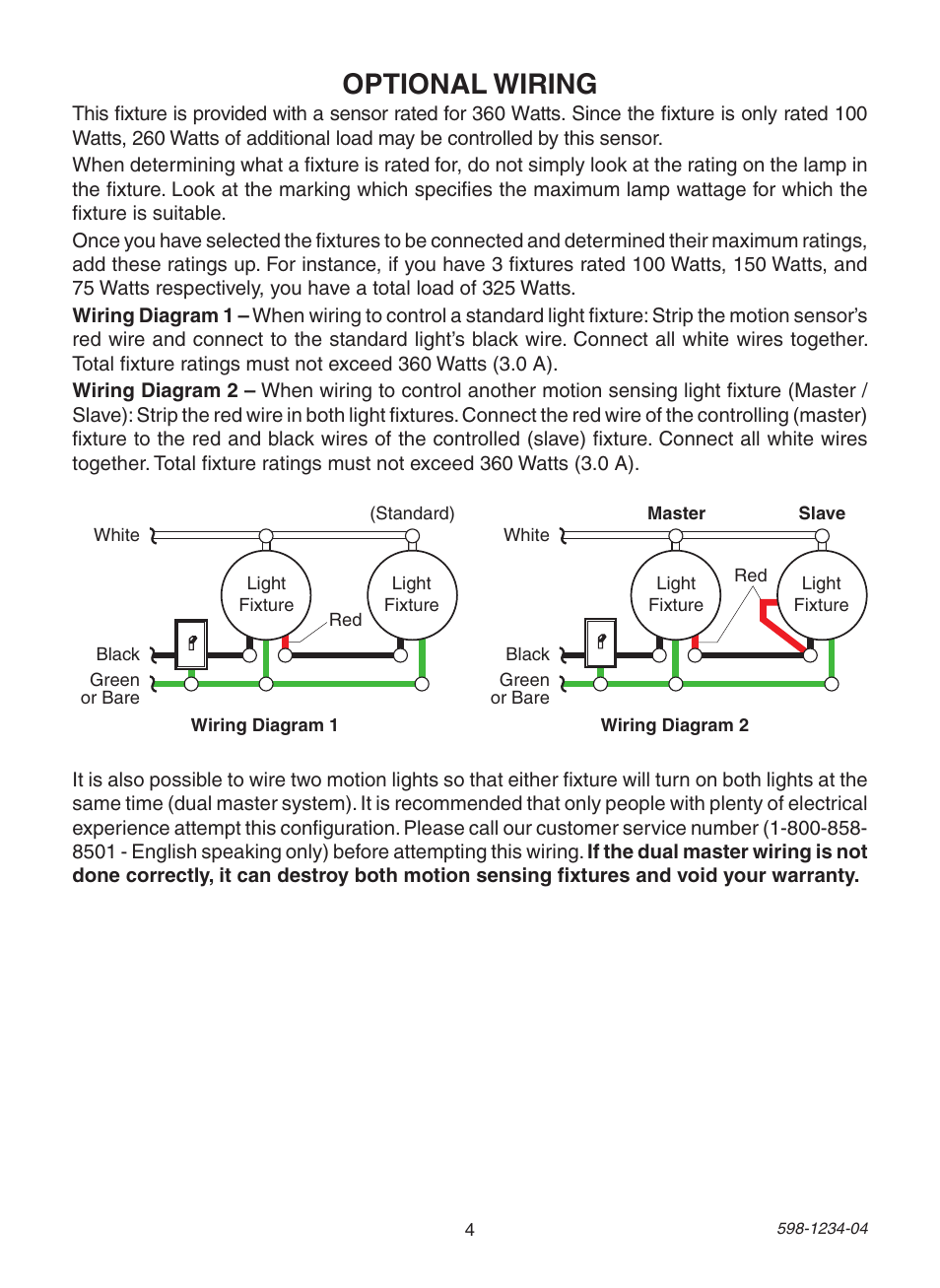 Optional wiring | Heath Zenith PF-4294-OR User Manual | Page 4 / 24