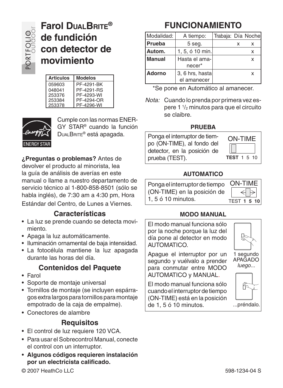 Heath Zenith PF-4294-OR User Manual | Page 9 / 24