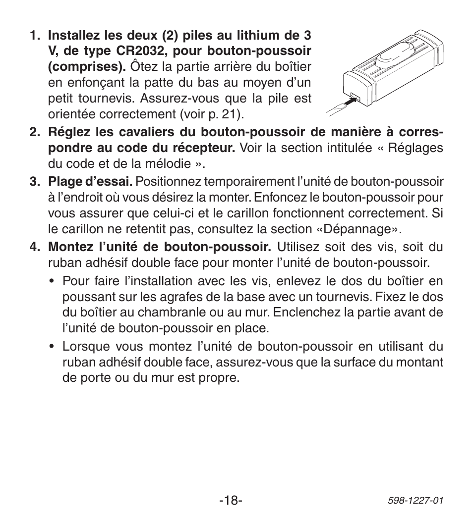 Heath Zenith Lighted Wireless Push Button Accessory 598-1227-01 User Manual | Page 18 / 24