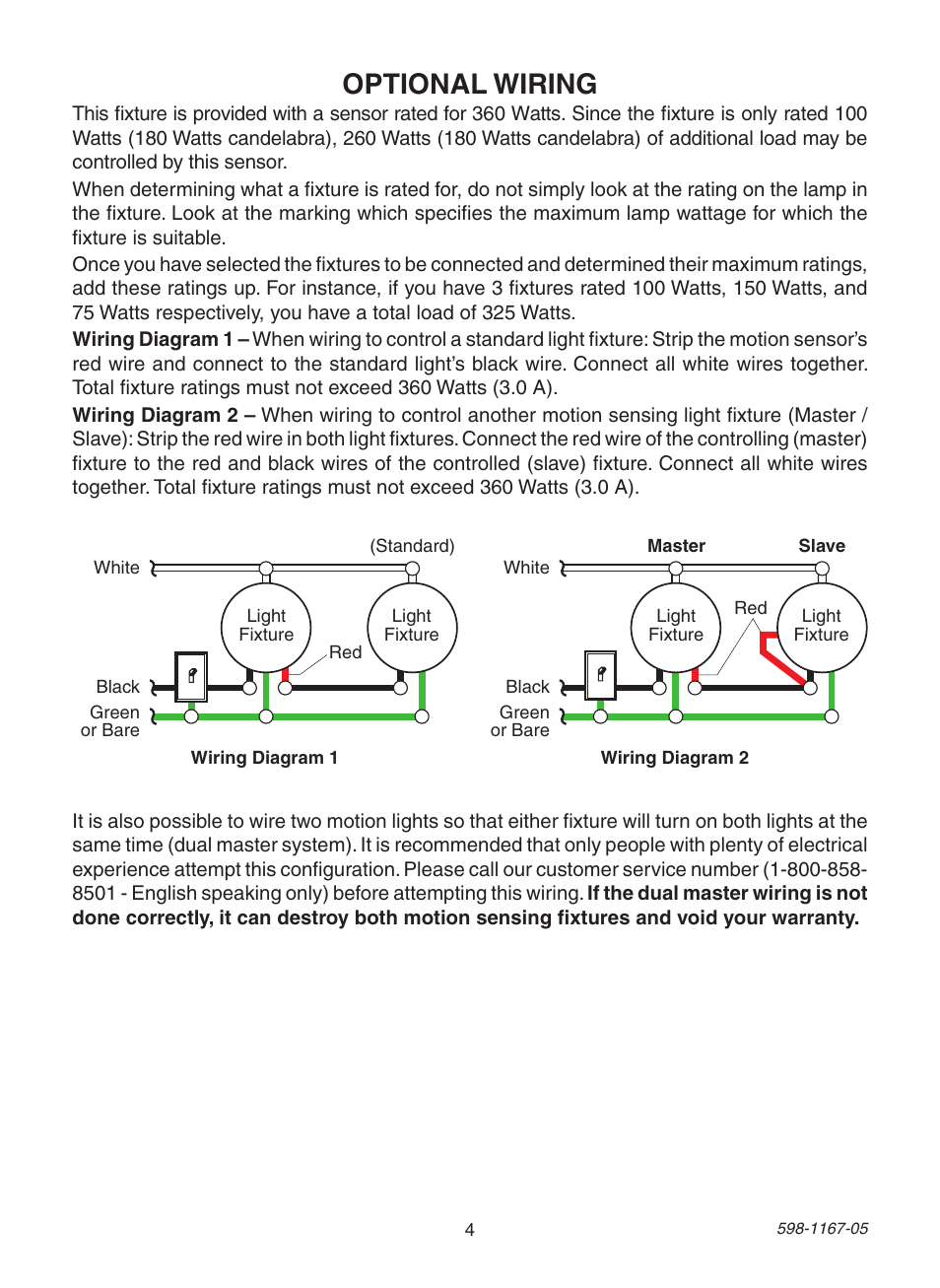 Optional wiring | Heath Zenith DualBrite PF-4192-BK User Manual | Page 4 / 24