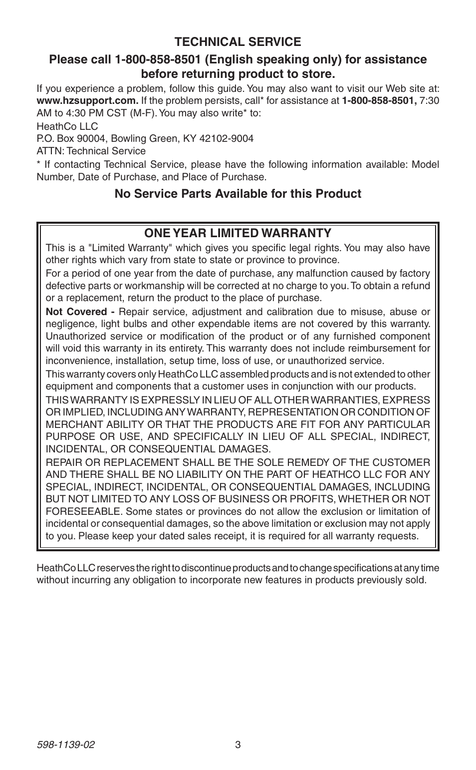Heath Zenith 29 User Manual | Page 3 / 12