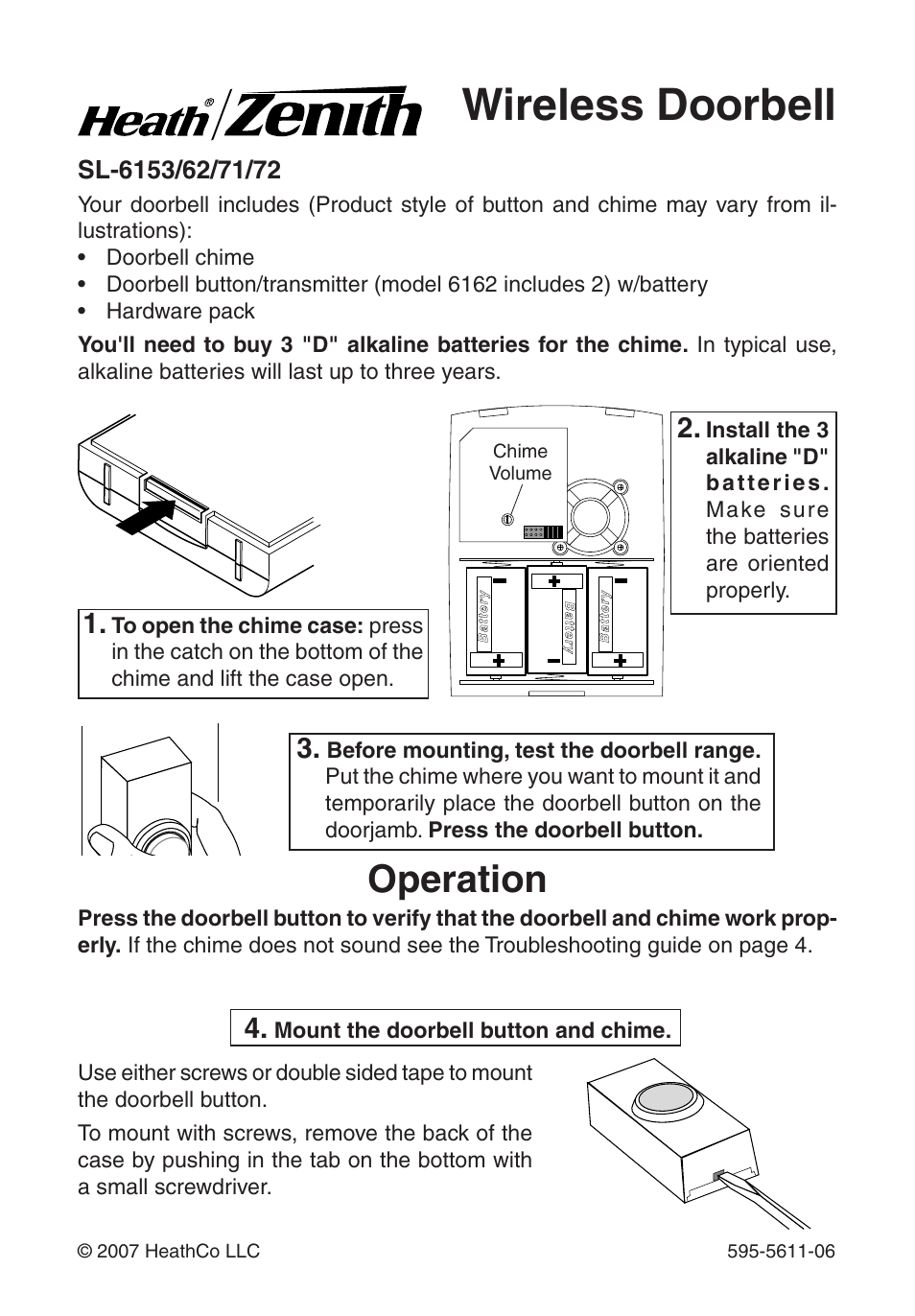 Heath Zenith SL-6171 User Manual | 16 pages