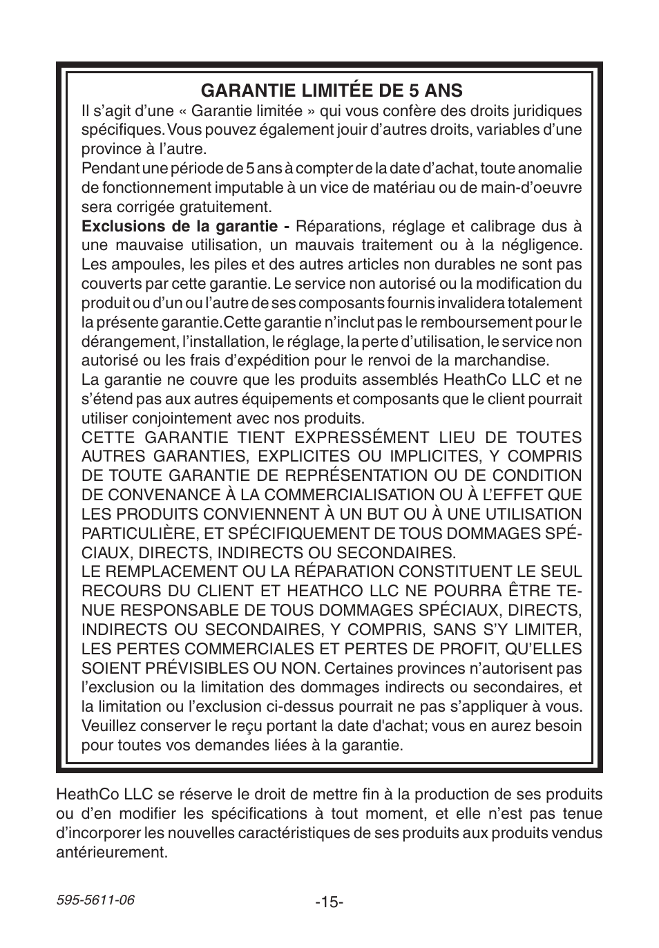 Heath Zenith SL-6171 User Manual | Page 15 / 16