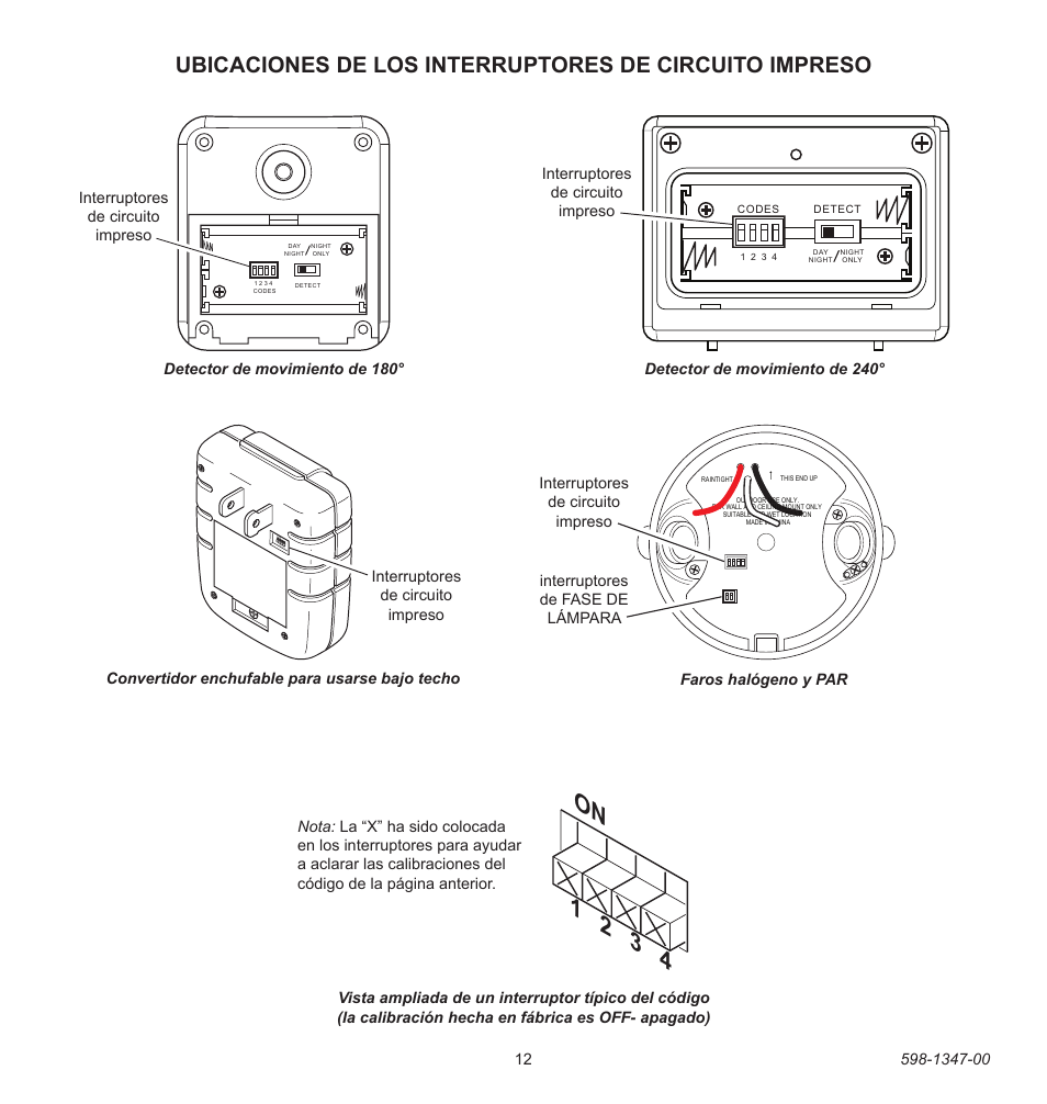 On 1 2 3 4 | Heath Zenith Secure Home 598-1347-00 User Manual | Page 12 / 32