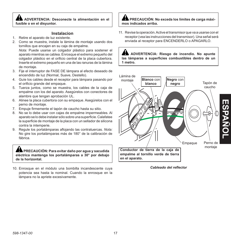 Esp año l | Heath Zenith Secure Home 598-1347-00 User Manual | Page 17 / 32