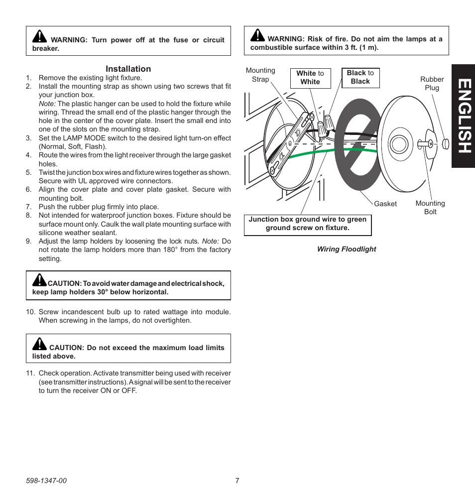 English | Heath Zenith Secure Home 598-1347-00 User Manual | Page 7 / 32