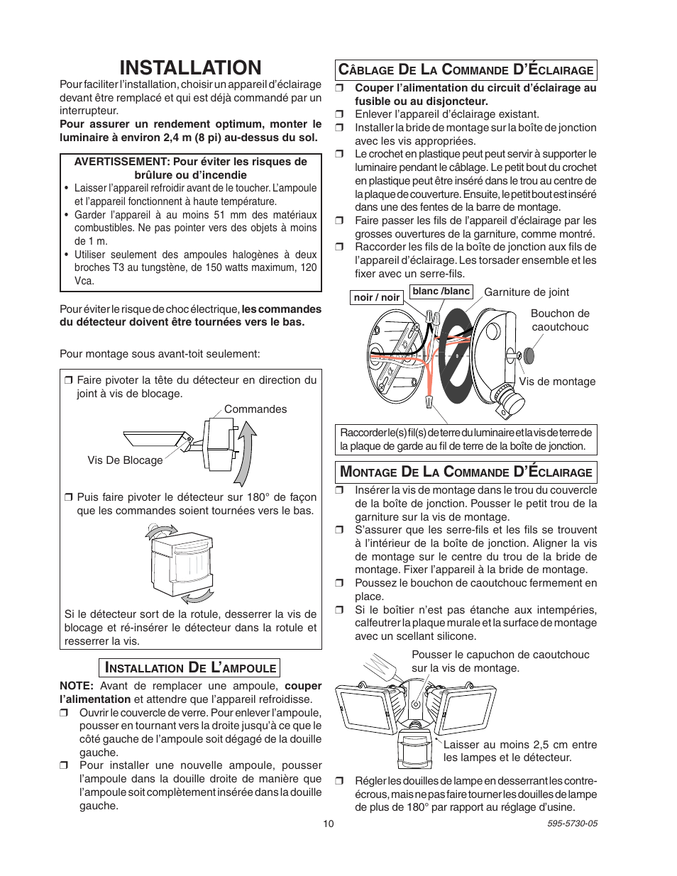 Installation | Heath Zenith SL-5514 User Manual | Page 10 / 12