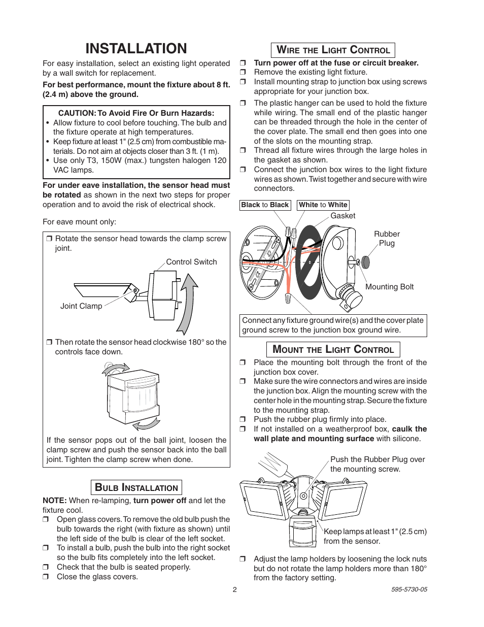 Installation | Heath Zenith SL-5514 User Manual | Page 2 / 12