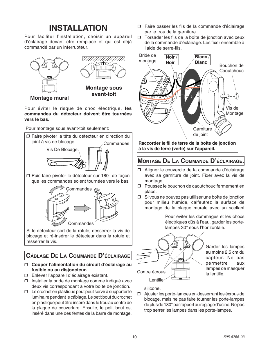 Installation | Heath Zenith SL-5411 User Manual | Page 10 / 12