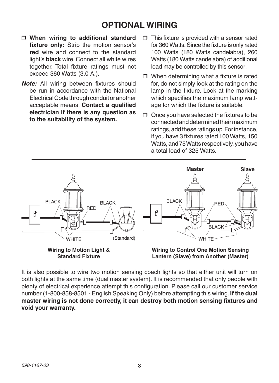 Optional wiring | Heath Zenith 4193 User Manual | Page 3 / 20