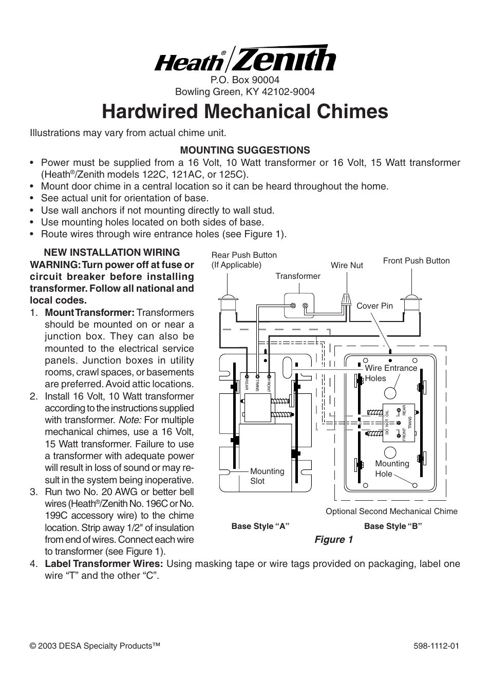 Heath Zenith 122C  EU User Manual | 12 pages