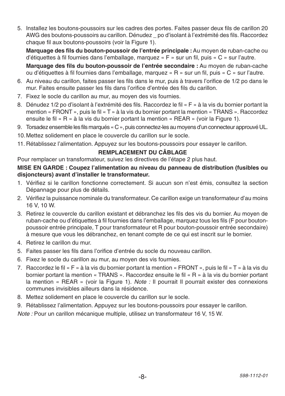 Heath Zenith 122C  EU User Manual | Page 8 / 12