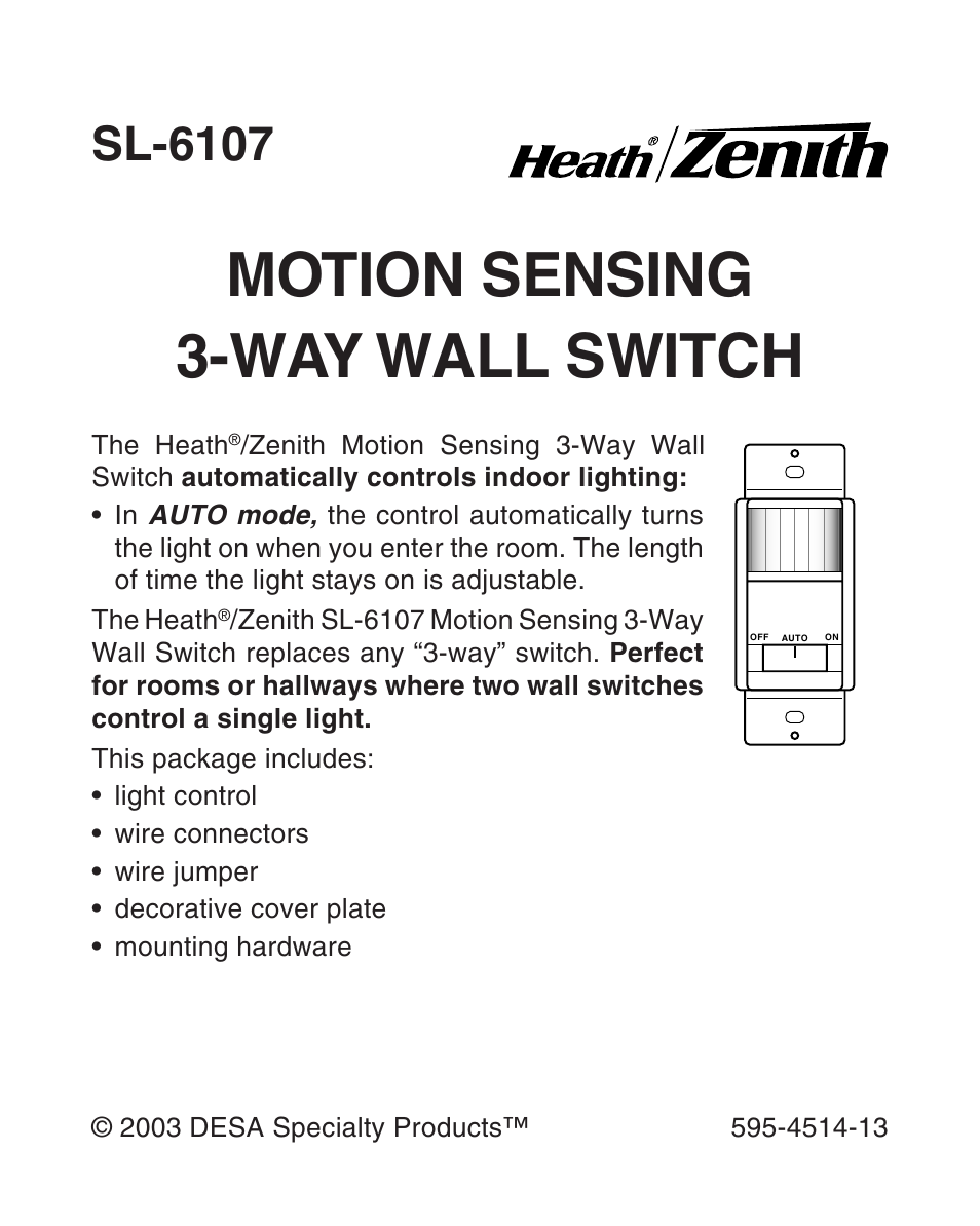 Heath Zenith SL-6107 User Manual | 30 pages