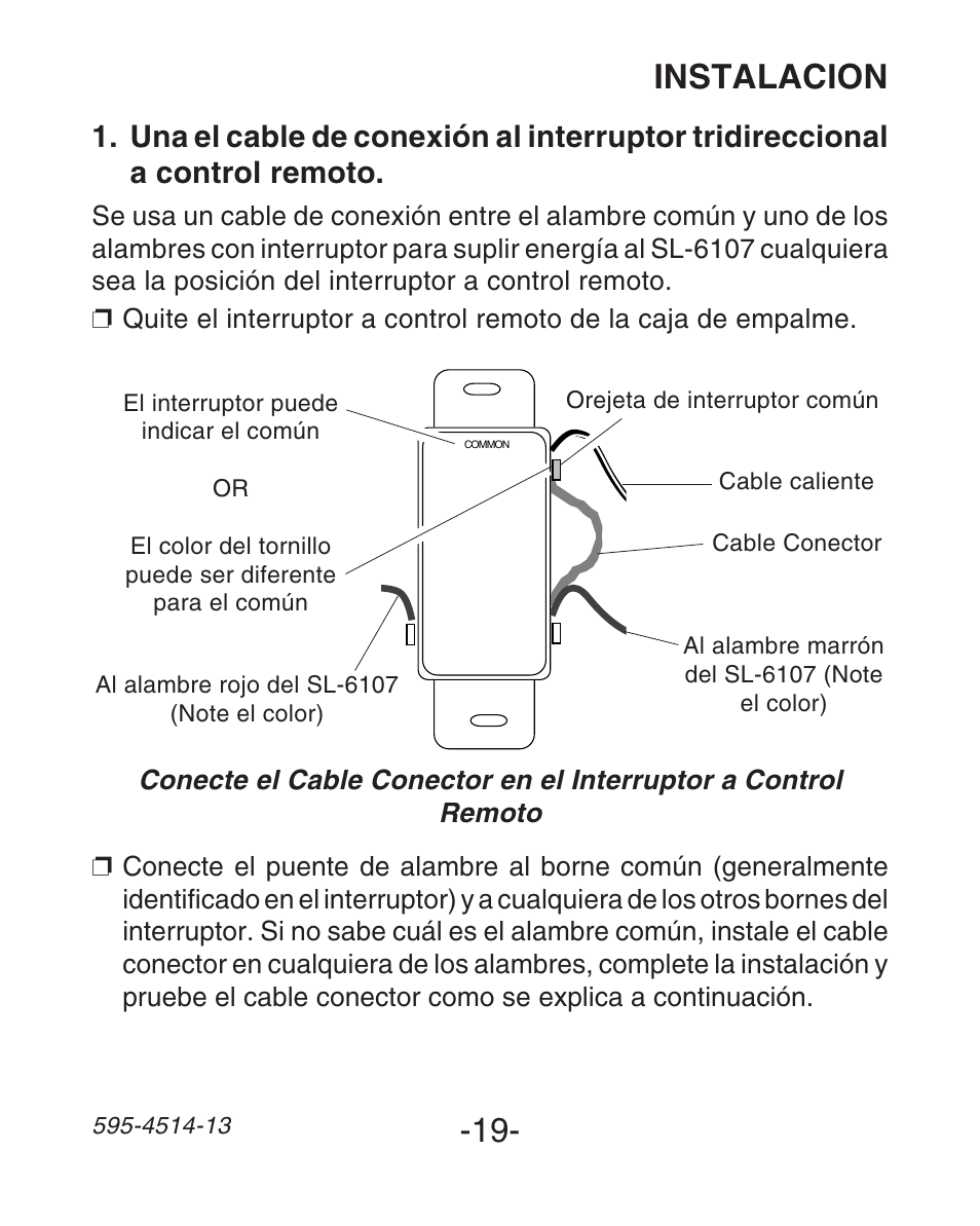 Instalacion | Heath Zenith SL-6107 User Manual | Page 19 / 30