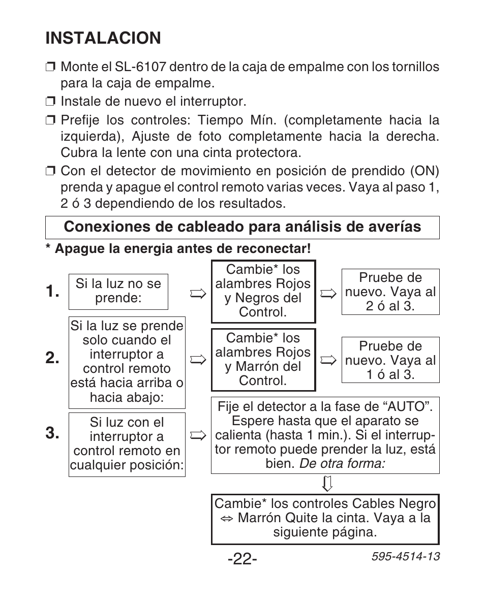 Instalacion | Heath Zenith SL-6107 User Manual | Page 22 / 30